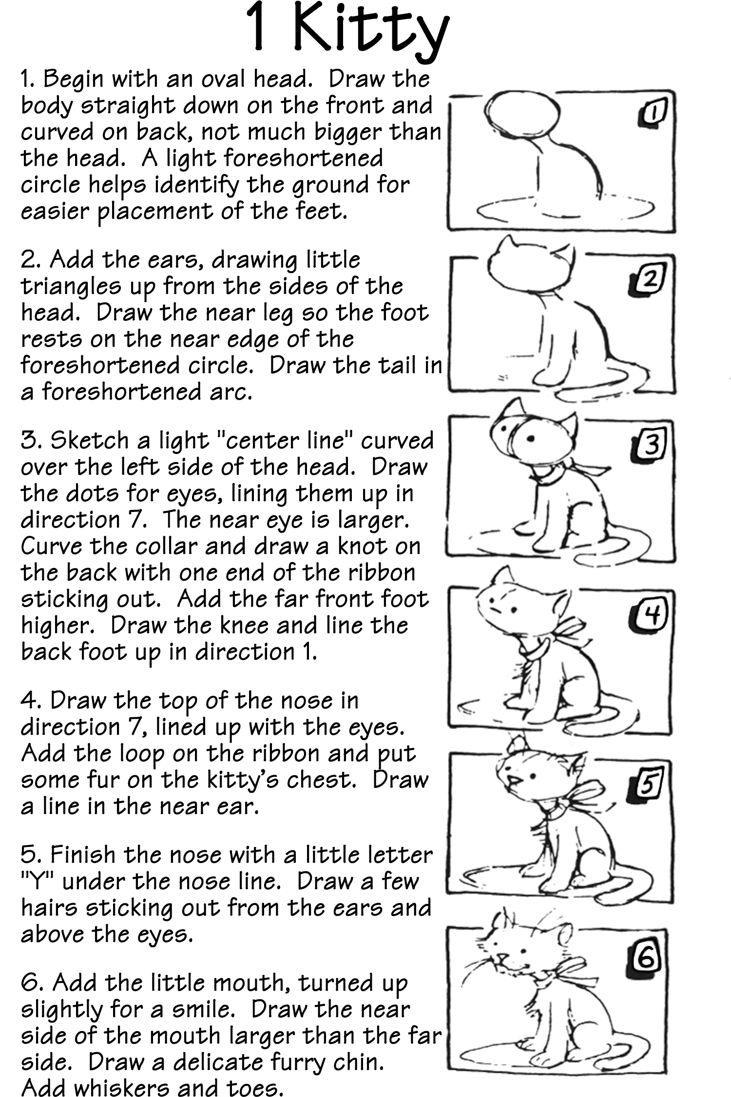 Kitty page from the book Cute Animals by Bruce McIntyre