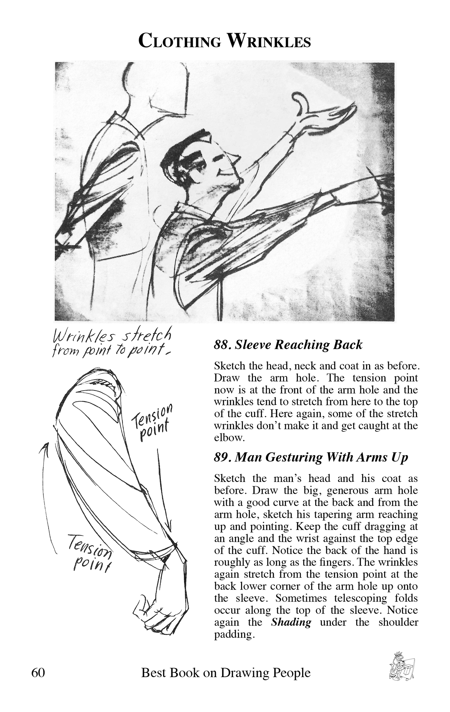 Clothing Wrinkles sample page from the book Best Book on Drawing People by Bruce McIntyre