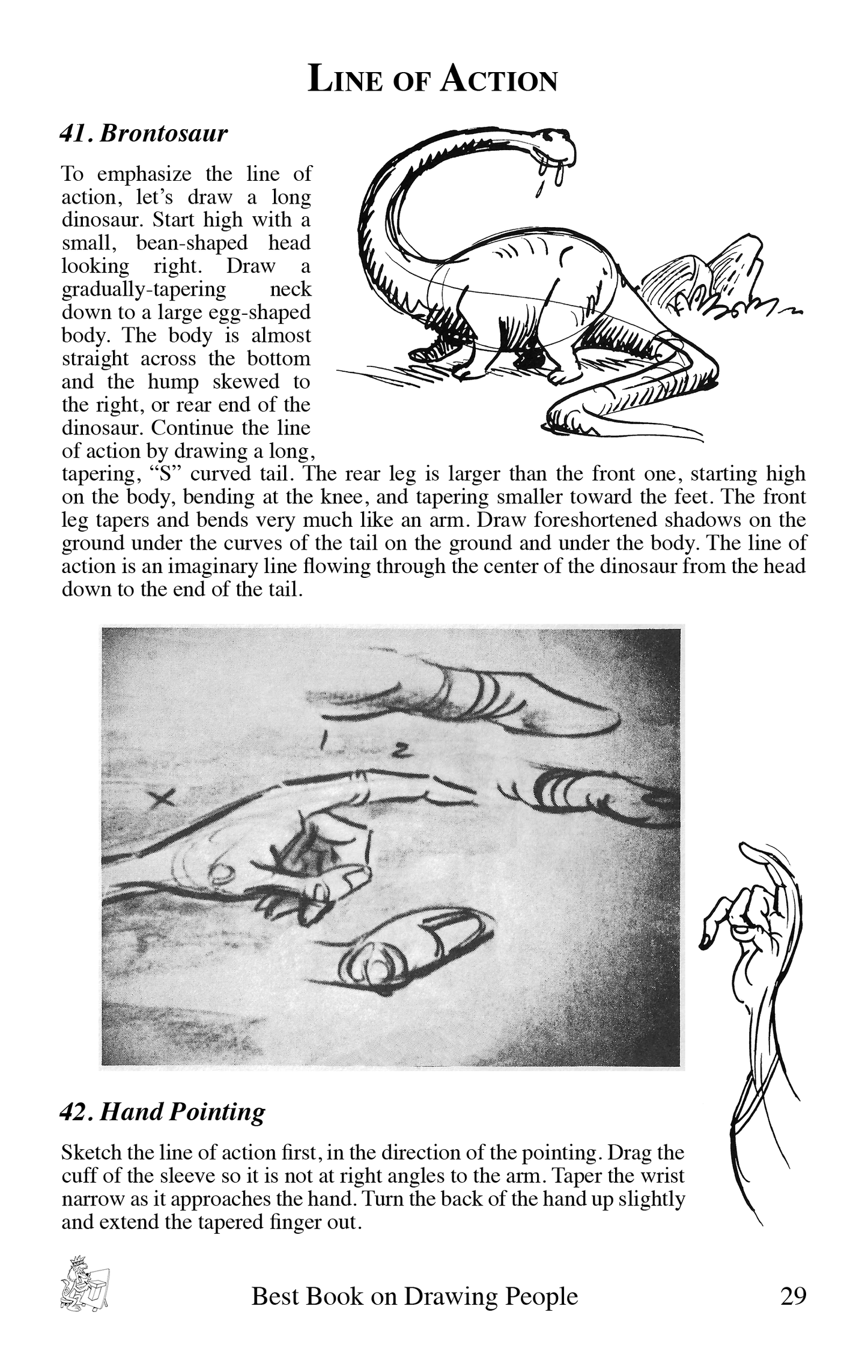 Line of Action sample page from the book Best Book on Drawing People by Bruce McIntyre